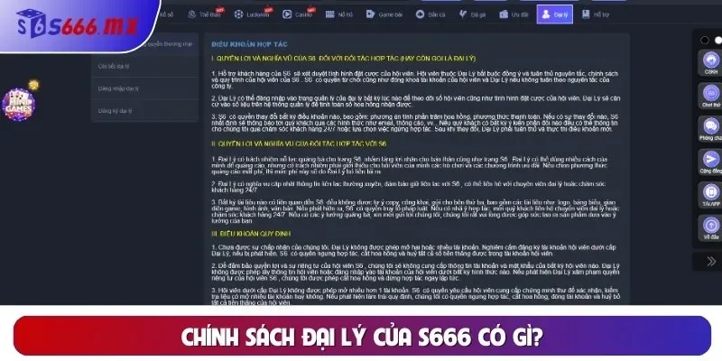 Chính sách đại lý của S666 có gì?